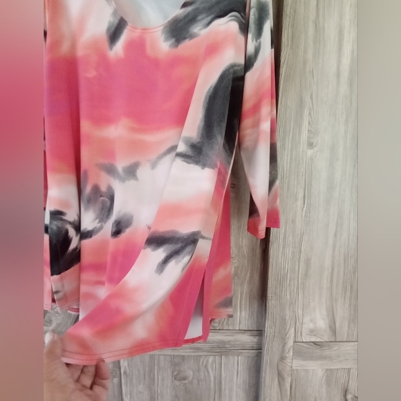 Sympli Multi Pink Tunic Top 1X - Picture 3 of 6